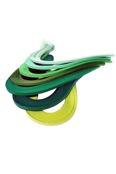 quilling Yeşil Dünya Serisi 7 Farklı Ton Yeşil Renkli - 5mm - 700 Adetli