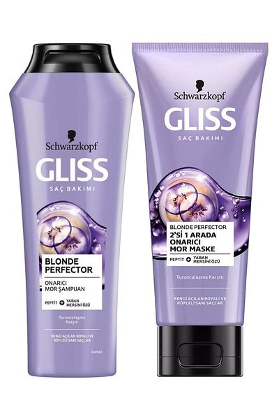 Gliss Orange-Reduced Blonde Perfector - Repairing Double Care Set