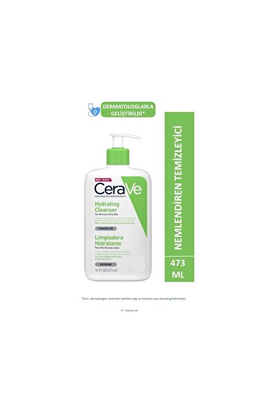 CeraVe Köpüren Temizleyıcı Seramid & Hyaluronik Asit Normal & Yağlı Ciltler Yüz Vücut 473 Ml