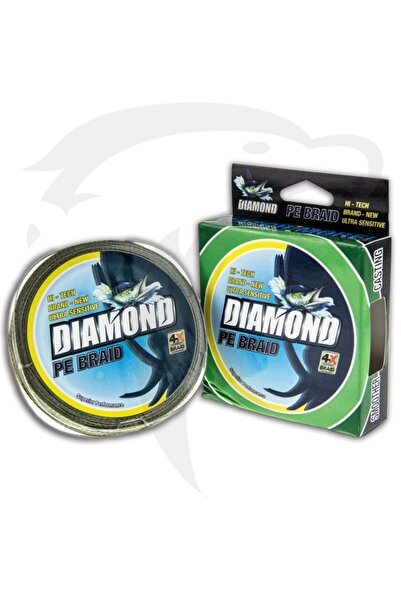 DIAMOND Diamon Pe Braid 4x Πλεκτό Σχοινί Καλάμι 100mt Πράσινο