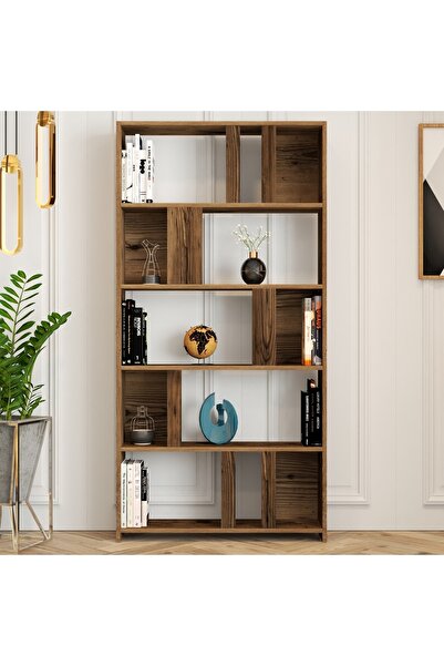 Variant Mobilya Lima Çalışma Masası Ve Kitaplık Takımı V367 - Ceviz / Siyah M...