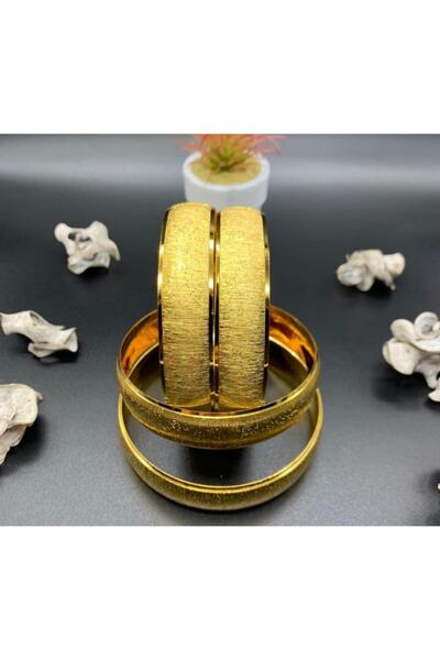 barisiva gold 22 Ayar Altın Kaplama Kadın 1.5 Cm Eninde Bilezik Modeli Adet F...