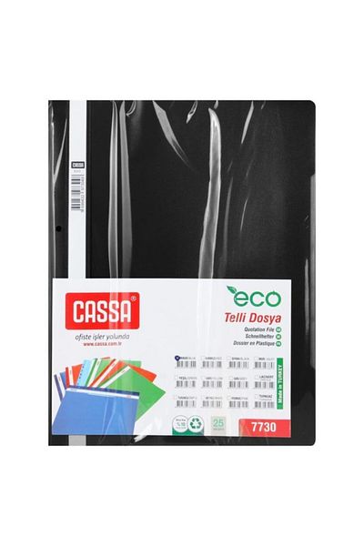 Cassa 7730 ملف سلكي صديق للبيئة؛ 50 قطعة أسود