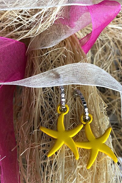 Leerybee Matte Yellow Color Antiallergic Star Earrings