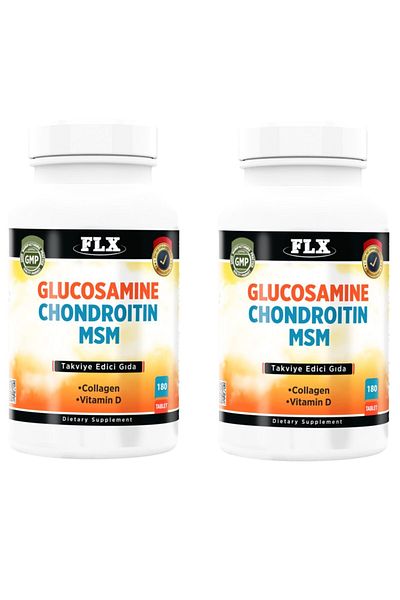 FLX Glucosamine Chondroitin Msm Collagen Vitamin D Glucosamine 180 Tablets X 2 Boxes