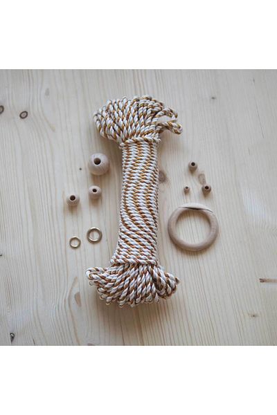 Ritzz 5mm // 3 Twist // Βαμβακερό σχοινί / Χάλκινο εκρού
