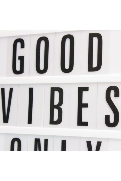 Petrix Beyaz Dekoratif Işıklı Harfli Pano