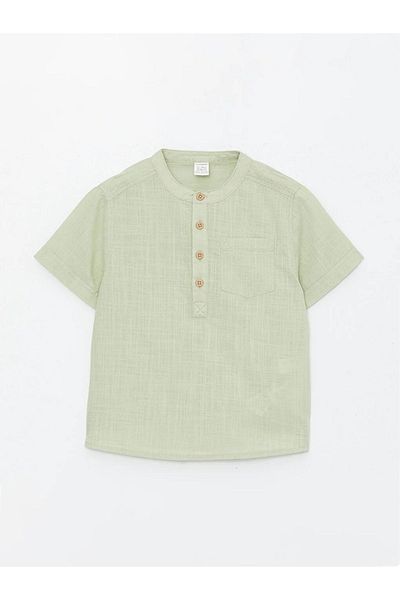 LC Waikiki LCW baby Hakim Collar Short Sleeve Basic Baby Boy Shirt