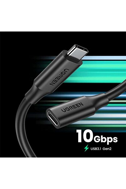 Ugreen Type-c Erkek To Type-c Dişi Uzatma Kablosu 1 Metre