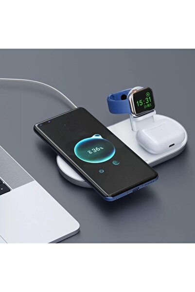 Mcdodo Ch-7062 3in1 15w Type-c Çoklu Magsafe Tws Kulaklık -watch-telefon Dock Şarj Unitesi Beyaz