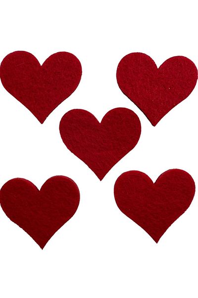 kalben accessories Felt Heart Figure 10 Pieces - Felt Figure, Felt Material, Felt