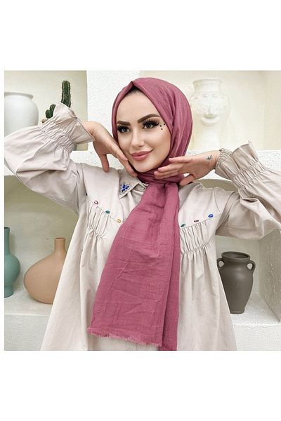 HAR-UM Ticaret Bamboo Shawl Dried Rose 75x190
