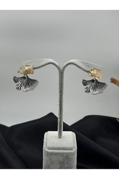 MywJewelery VIP Elegant Double Color Leaf Earrings