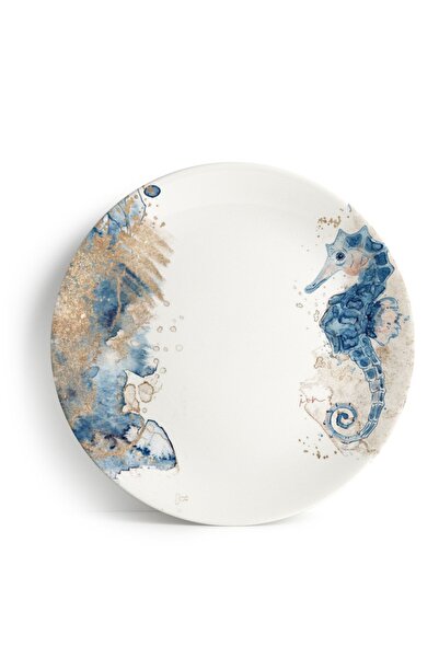 Linden Blanc The Sea Gazer Collection 6'lı Büyük Melamin Tabak Seti