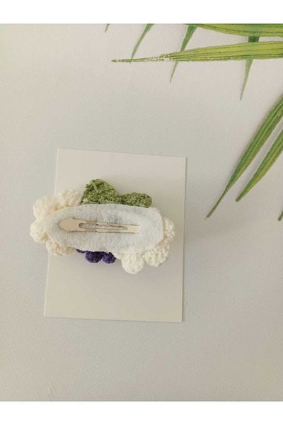 Kadın Girişimciler Atölyesi Messenger de primăvară în păr cu cataramă cu snap floral (6 cm)