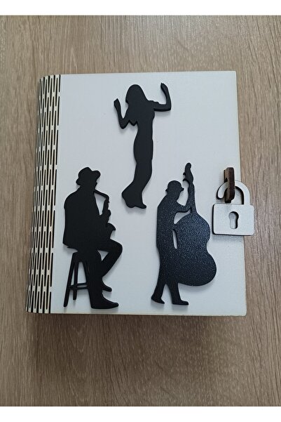 Şirin Lazer Carte tematică Jazz - Pușculiță în formă de carte, din lemn MDF