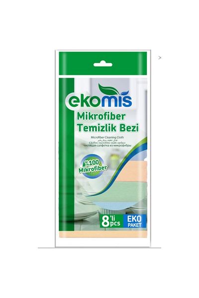 Ekomis Microfiber Cleaning Cloth 30 X 30 Cm 8 Pack