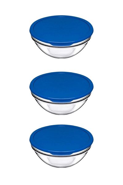Paşabahçe Feyzade Chef's Blue Storage Container - 3 Pieces 1135Cc
