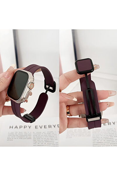 Favors Apple Watch 1/2/3/4/4/5/6/7/8/8/9/Se/Ultra/Ultra2 Compatible 42-44-45-49mm Silicone Band with Magnet