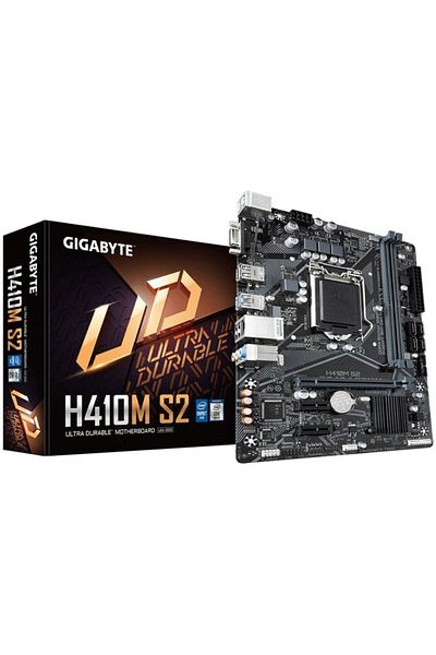 Gigabyte جيجابايت H410m-s2 DDR4 2933/2133 ميجا هرتز ماتكس DVI 1200p