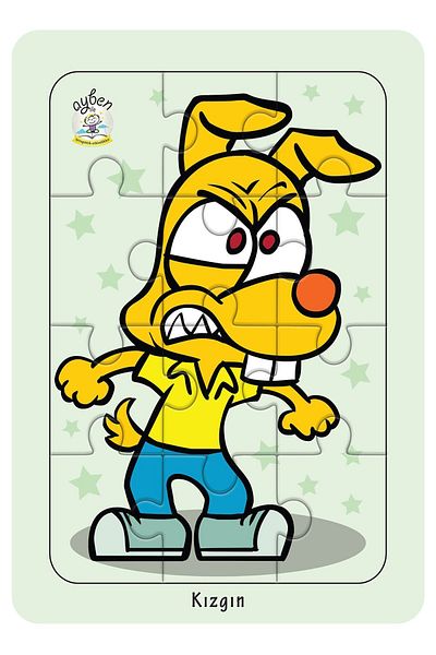 Ayben Yayıncılık Aybino 12 Piece Angry Emotion Puzzle