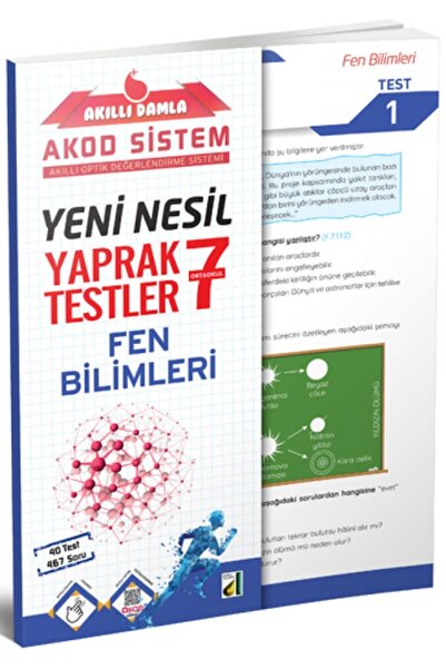 Damla Çocuk Yayınları Akıllı Damla Fen Bilimleri Yaprak Testler-7. Sınıf