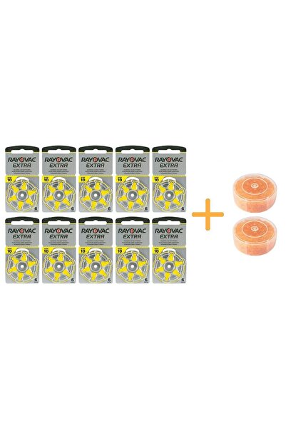 Extra 10 No Işitme Cihazı Pili (10 Paket X 6= 60 Adet) + Hediye Nem Alıcı Tablet, Yesmed