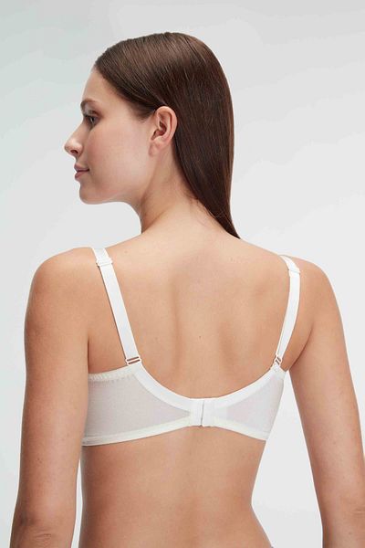 Anıl Lingerie Women's Ecru Underwire Satin Lace Non-supporting Minimizer Minimizer Bra 3633