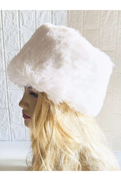 Mimosa White Faux Fur Kalpak