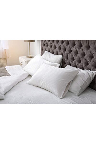 Tinybabyconcept Бавовняна сатинова подушка з смужками, біла, 50x70 см, 2 штуки