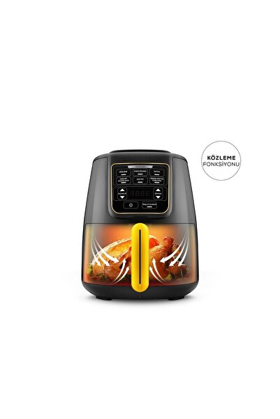 Karaca Less Fat Technology ile Fırın/Izgara, Ev Yoğurdu, Sebze ve Meyve Kurutma, Smart Sensörlü Airfryer