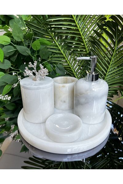 ege gross 5-Piece 100% Marble Bathroom Set - for You