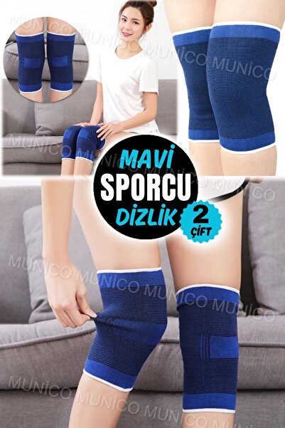 Munico 2 Çift Spor Yaralanmaları için Diz Menisküs Koruma Bandaj Renkli Nefes...