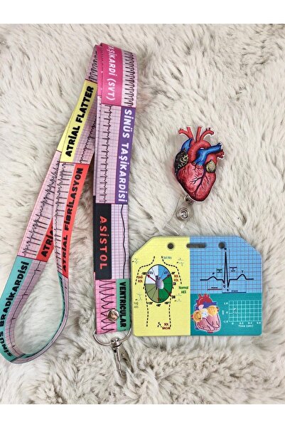 Hediyebum Cardiologie-kvc-ekg ritm inimă curea pentru gât frânghie suport lateral card și set yoyo