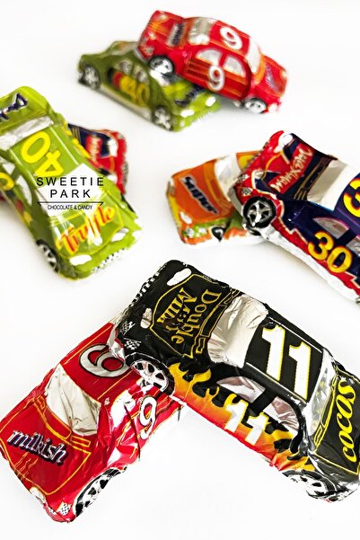 Genel Markalar My Car Mix 10 Adet Karışık Yarış Araba Figürlü Fındıklı Elvan Hediye Pralin Pinyata Çikolata 100 gr