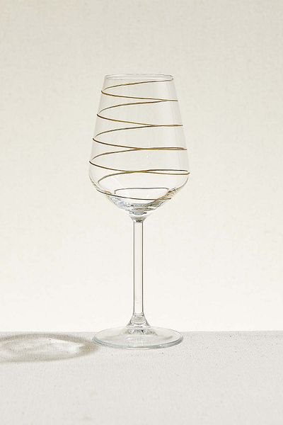 Paşabahçe Gold Spiral 350 cc Red Wine Glass - 1 PC