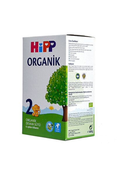 Hipp 2 Organik Devam Sütü 600 gr 6+ Ay NO COLOR 2