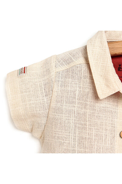 Bebbek Baby Boy Beige Shirt-Shorts-T-Shirt - Tropical Zone Age 3