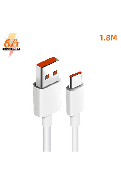 Xiaomi كابل Xiaomi 6A USB Type-C بطول 1.8 متر - سلك شحن سريع توربو 120 وات لـ...