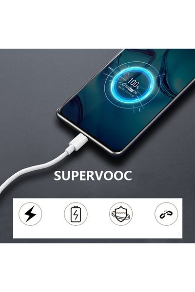 Choice كابل شاحن سريع 150 سم من Oppo 80 وات Supervooc 2.0 USB Type C 8a لهاتف Reno8 Reno9 Reno10 Pro K10 Fi