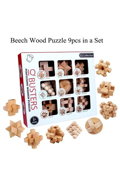 Choice 9-piece Set of Intelligence Unlocking Children's and Students' Educational Toys Luban Lock Disass...