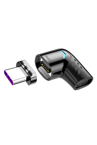 Choice 120 واط USB C إلى نوع C محول مغناطيسي شحن سريع USB نوع C محول المغناطيس كابل مغناطيسي Ri...