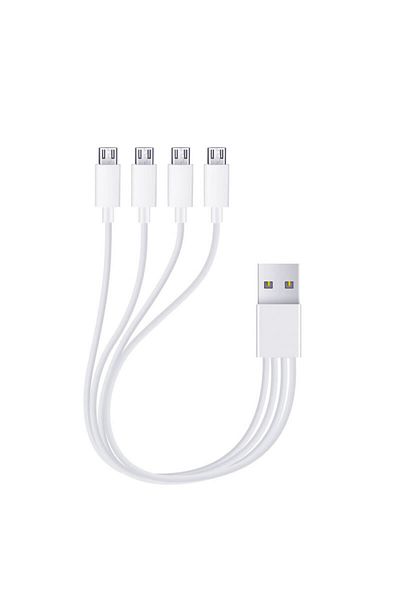 Choice 5V/2A USB 2.0 إلى Micro Splitter 2m Cable 4 Port Micro USB Cable شحن سريع لأجهزة Android P...