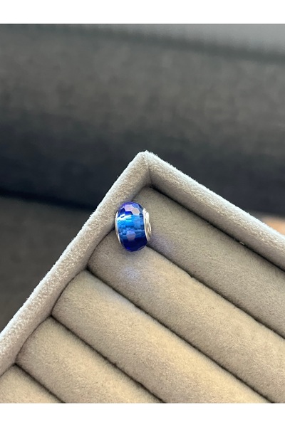 asaf Petek kesimli murano charm | gümüş kaplama