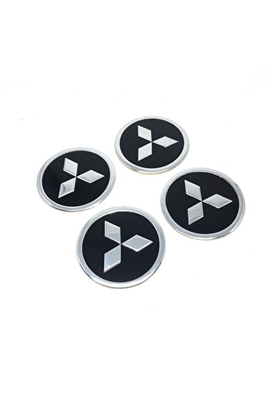 GARDENAUTO Mitsubishi Jant Göbeği Alüminyum Sticker Yapıştırma 60mm 4'lü Set ...