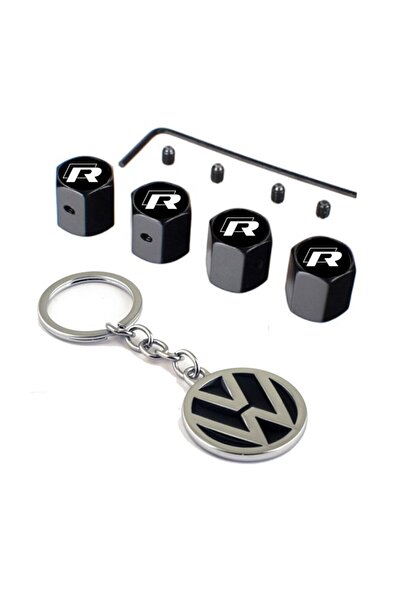 GARDENAUTO سلسلة مفاتيح آمنة ومضادة للسرقة من الكروم تحمل شعار Volkswagen Sci...