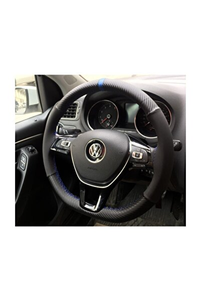 Fox Karbon Direksiyon Kılıfı- Alcantra Direksiyon Kılıfı Dikmeli