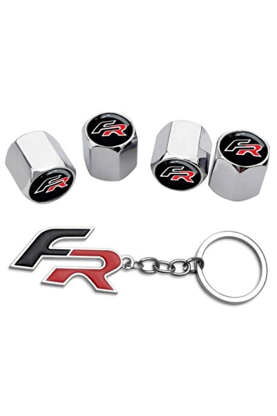 GARDENAUTO Seat Leon 2013 Sonrası Fr Logolu Krom Renk Sibop Kapağı 4 Adet Ve ...