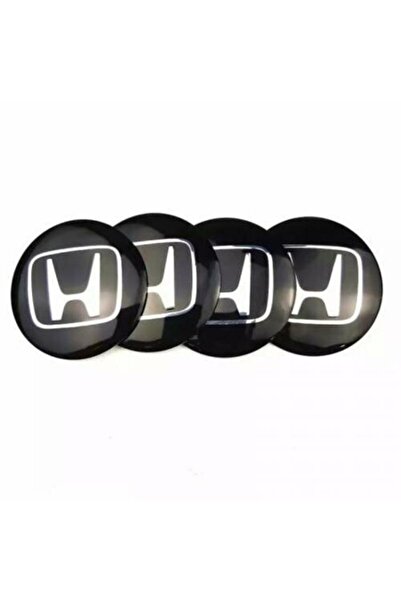 YED Jant Göbeği Arma Honda Alüminyum Yapıştırma 60mm. 4'lü Set Siyah