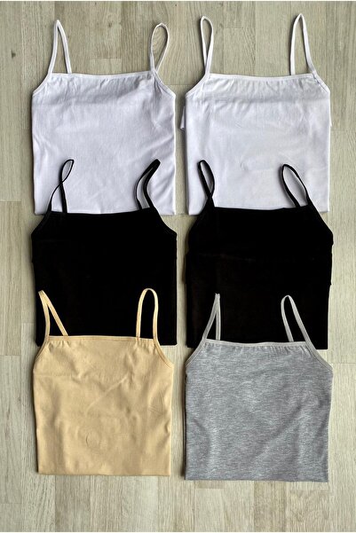 VicTroy 6 штук чорного, сірого, білого та тілесного кольору з рівним вирізом ...